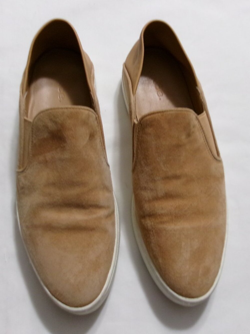 Women's VINCE GARVEY Tan Suede Slip On Shoes Size 7 M